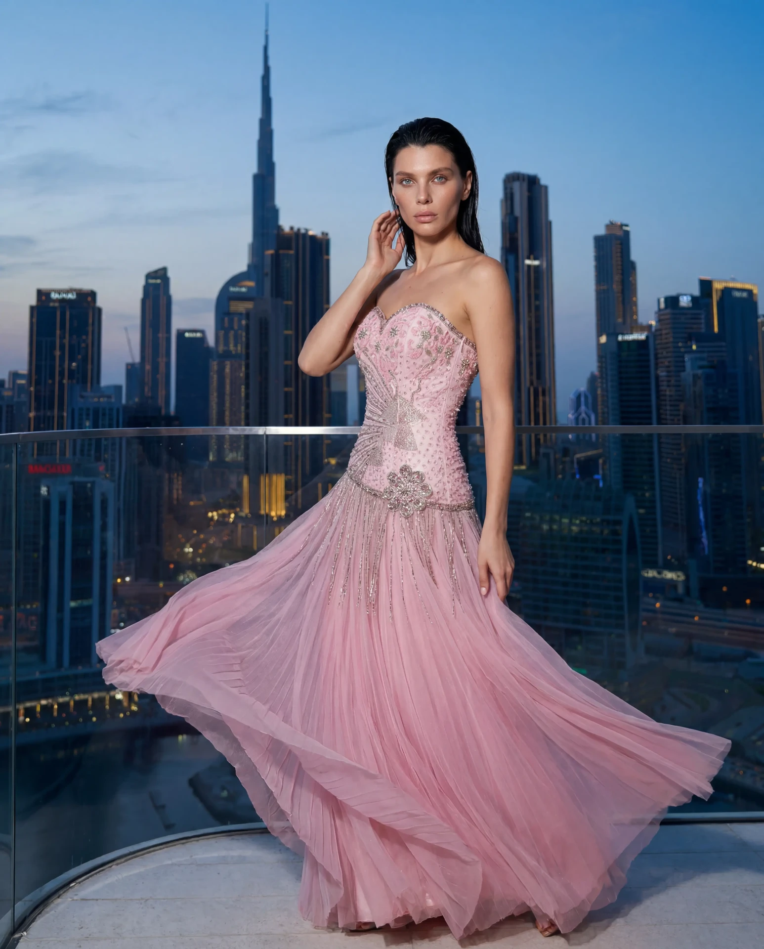 Rose Skyline Gown